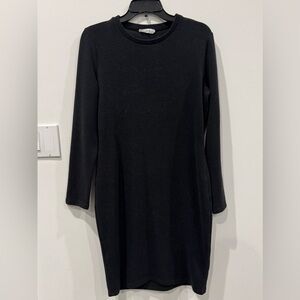 Mango Black Long Sleeve Dress